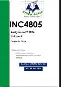 INC4805  Assignment 2 (QUALITY ANSWERS) 2024