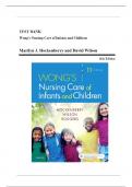 Test Bank - Wong's Nursing Care of Infants and Children, 11th Edition (Hockenberry, 2024), Chapter 1-34 | All Chapters