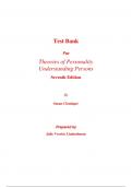 Test Bank for Theories of Personality Understanding Persons 7th Edition By Susan Cloninger (All Chapters, 100% Original Verified, A+ Grade)