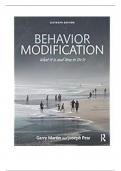 Test Bank For Behavior Modification What It Is and How to Do It 11th Edition by Garry Martin, Joseph J. Pear||ISBN NO:10,X||ISBN NO:13,978-6||All Chapters||Complete UPDATE ISBN:9780815366546
