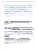 ISA Utility Specialist (Chapters 1-7) LATEST  2023-2024 ACTUAL QUESTIONS  AND CORRECT ANSWERS  (VERIFIED ANSWERS) |ALREADY  GRADED A+