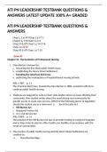 ATI PN LEADERSHIP TESTBANK QUESTIONS & ANSWERS LATEST UPDATE 100% A+ GRADED