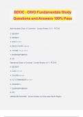 BDOC - DIVO Fundamentals Study Questions and Answers 100% Pass