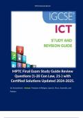 MPTC Final Exam Study Guide Review Questions (1-20 Con Law, 21-) with Certified Solutions Updated 2024-2025. 