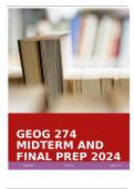  GEOG 274 MIDTERM AND FINAL PREP 2024 - COMPLETE CLASS SUMMARY FOR DUFFUS 274. THANK ME LATER