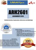 ARH2601 ASSIGNMENT PACK 2024