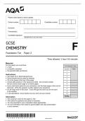 GCSE Chemistry Foundations (8462) Paper 2 Questions and Complete Solutions.