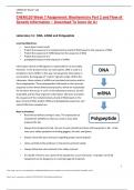 CHEM120 Week 7 Assignment: Biochemistry Part 2 and Flow of Genetic Information – Download To Score An A+