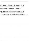 SABALAUSKI AIR ASSAULT SCHOOL PHASE 1 TEST QUESTIONS AND CORRECT ANSWERS 2024/2025 GRADED A+
