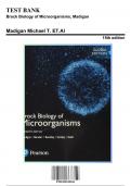 Test Bank: Brock Biology of Microorganisms, Madigan, 15th Edition by Madigan - Chapters 1-33, 9781292235103 | Rationals Included