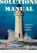 TEST BANK and SOLUTIONS MANUAL  for Managerial Accounting, 18th Edition by Ray Garrison, Eric, Peter 