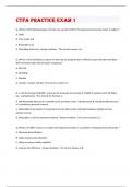 CTFA Practice Exam 1 Questions With Complete Solutions, Graded A+