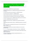 BOOKKEEPING EXAM ASSESSMENT TEST QUESTIONS WITH COMPLETE ANSWERS