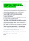 ACCOUNTING - DOUBLE ENTRY BOOKKEEPING QUESTIONS WITH COMPLETE ANSWERS