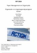 NTO Geslaagd paper Management en Organisatie 2024 / Organisatie en Omgevingsanalyserapport Action