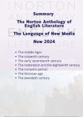 The Norton Anthology of English Literature Greenblatt, The Language of New Media, New 2024