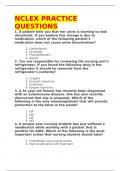 NCLEX PRACTICE QUESTIONS with answers