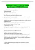 Biology BSC 2011 UPDATED Exam Questions and CORRECT Answers