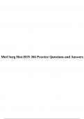 Med Surg Hesi BSN 266 Practice Questions and Answers.