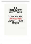 50 interview questions you can ask any nurse about their work