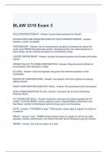BLAW 3310 Exam 3 Questions and Answers 2024 -Graded A