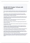 BLAW 3310 Chapter 14 Exam with correct Answers- Graded A