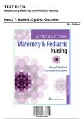 Test Bank for Introductory Maternity and Pediatric Nursing, 4th Edition by Hatfield, 9781496346643, Covering Chapters 1-42 | Includes Rationales