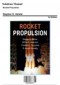 Solution Manual: Rocket Propulsion 1st Edition by Stephen D. Heister - Ch. 1-13, 9781108422277, with Rationales