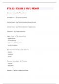 FIS 201 EXAM 2 WVU MOHR Questions & Answers Already Graded A+