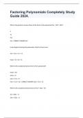 Factoring Polynomials Completely Study Guide 2024.