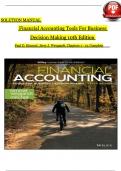 Solution Manual for Financial Accounting Tools For Business Decision Making, 10th Edition by Paul D. Kimmel, Jerry J. Weygandt, Verified Chapters 1 - 13, Complete Newest Version