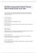 ATI RN Fundamentals Online Practice 2023 A Study Guide up to date
