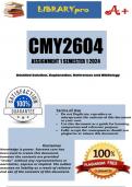 CMY2604 Assignment 1 (COMPLETE ANSWERS) Semester 1 2024