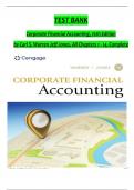 TEST BANK For Corporate Financial Accounting, 16th Edition by Carl S. Warren Jeff Jones, Verified Chapters 1 - 14, Complete Newest Version