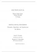 Solution Manual for Digital Signal Processing Principles, Algorithms and Applications, 5th Edition by John G. Proakis, Dimitris G Manolakis