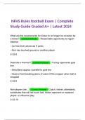  NFHS Rules football Exam | Complete Study Guide Graded A+ | Latest 2024 