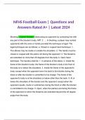 NFHS Football Exam | Questions and Answers Rated A+ | Latest 2024