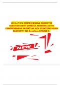 2023 ATI PN COMPREHENSIVE PREDICTOR QUESTIONS WITH CORRECT ANSWERS/ ATI PN COMPREHENSIVE PREDICTOR NEW UPDATE2023-2024 EXAM WITH 180 Questions GRADED A+