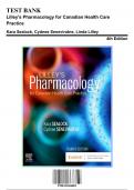 Test Bank for Lilley's Pharmacology for Canadian Health Care Practice, 4th Edition by Sealock, 9780323694803, Covering Chapters 1-58 | Includes Rationales