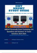 NREMT Paramedic Exam Containing 159 Questions and Answers/ A+ Score Solutions 2024-2025. 