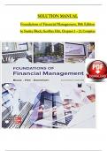SOLUTION MANUAL For Foundations of Financial Management, 18th Edition by Stanley Block, Geoffrey Hirt, Verified Chapters 1 - 21, Complete Newest Version