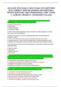 2024 NUR 2502 EXAM 2/ MDC3 EXAM 2/65 QUESTIONS WITH CORRECT VERIFIED ANSWERS AND ADDITONAL REVIEW QUESTIONS /MULTIDIMENSIONAL CARE 3 EXAM 2 |ALREADY GRADED A+|RASMUSSEN COLLEGE