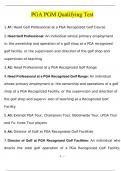 PGA PGM Qualifying Test questions and answers | solved | 100% correct latest update 2024/2025