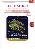 FULL TEST BANK For Basic and Clinical Pharmacology 15th edition by Bertram G. Katzung (Author) Graded A+ Latest Update      