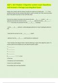 A&P 1 101 Module 3 Digestive system exam Questions and Answers- Portage Learning,Best Exam.