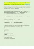 A&P 1 101 Module 3 Digestive system exam Questions and Answers- Portage Learning,[Best Exam.Graded A+]