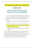 ATI Mental Health Proctored Exam (NGN ATI) (Detailed Exam Prep Solutions and Resources for the test in 2024/2025)