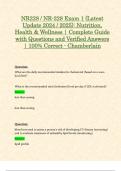 NR228 / NR-228 Exam 1 (Latest Update 2024 / 2025): Nutrition, Health & Wellness | Complete Guide with Questions and Verified Answers | 100% Correct - Chamberlain