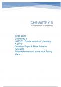 OCR 2023 Chemistry B H433/01: Fundamentals of chemistry A Level Question Paper & Mark Scheme  (Merged)