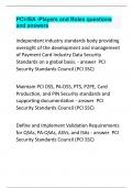 PCI-ISA -Players and Roles questions and answers